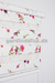 Fuksia blomstret zebra gardin