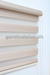 Beige glitrende tætsiddende plissé zebra gardin
