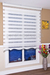 Hvid vedbend brodering zebra gardin